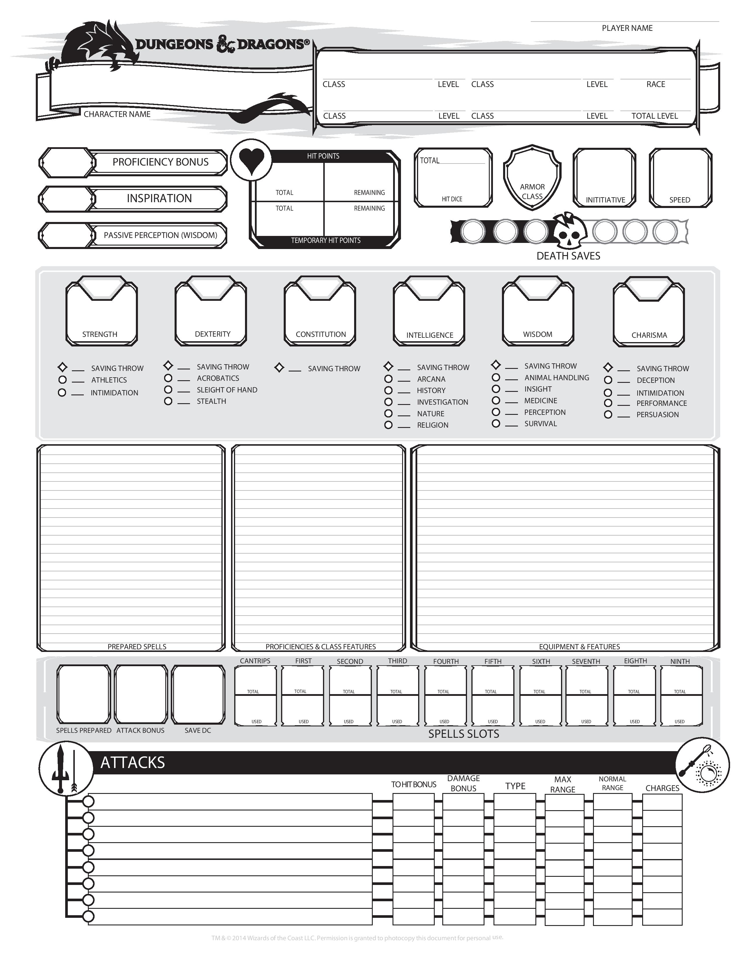 Character Sheet by /u/corrupted55